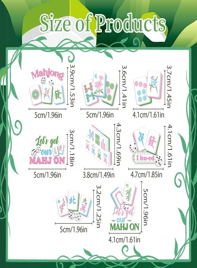 Aposwow Mahjong Party Decorations, 32PCS Mahjong Cupcake Toppers Birthday Decoration, In My Mahjong Era Cupcake Picks Decor Supplies - Image 2